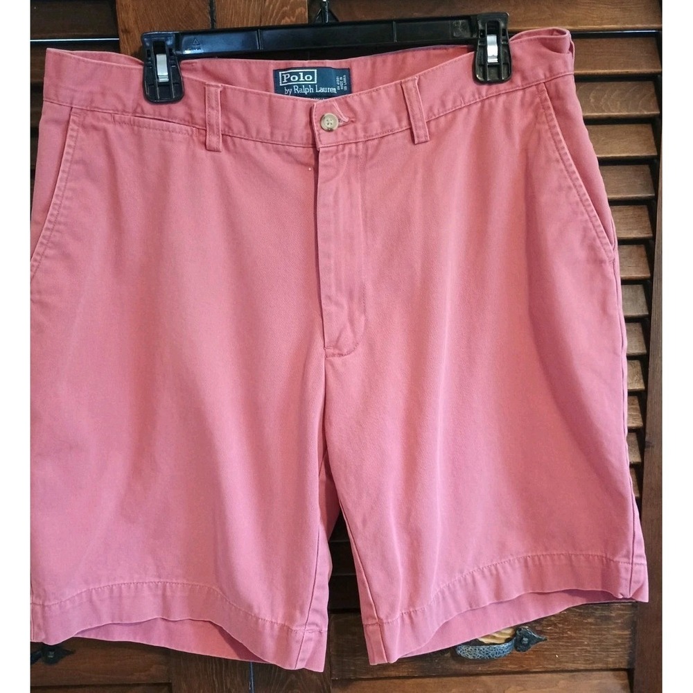 Polo Ralph Lauren Mens Chino Shorts Pink Salmon W35 Prospect Short
